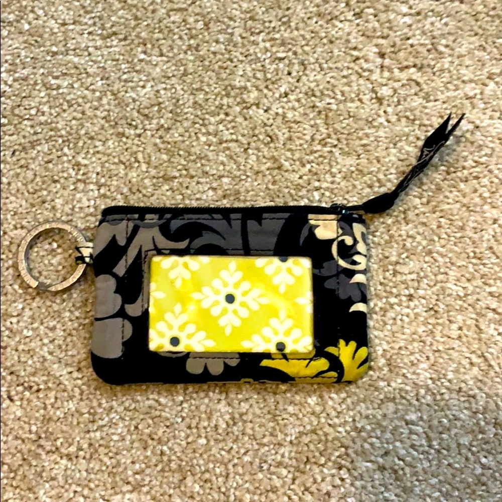 Vera Bradley Zip ID Wristlet black grey green